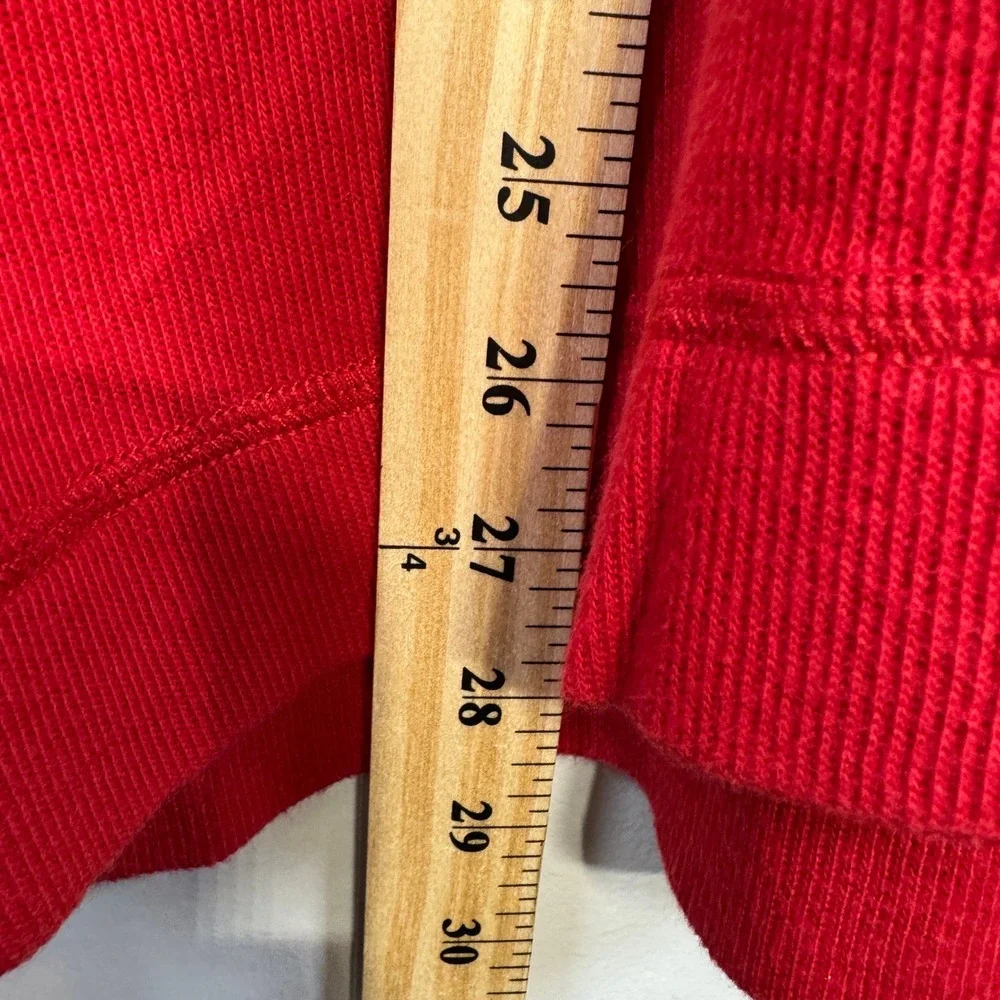 American Eagle Outfitters Athletic Fit Quarter Button Pullover Mens L Red Preppy